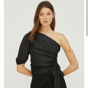 DOLAN Ruched Single-Shoulder Top Size M